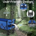 thumbnail image 6 of Extra Long Collapsible Wagon Cart, 480LBS Heavy Duty Utility Wagons with All-Terrain Wheels, Foldable Grocery Carts for Gardening, Shopping, Beach, Camping, Black, 6 of 7