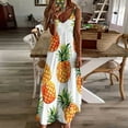 thumbnail image 3 of Lunarable Pineapple Design Sleeveless Dress Woman Fashion Long Dresses Women's Summer Suit Dress 2025, 3 of 7