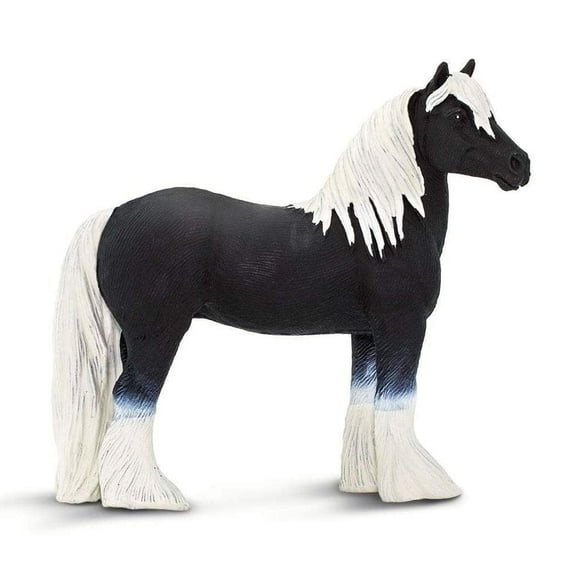 Safari Ltd. Gypsy Vanner Stallion Figurine - Realistic 4.5" Horse Figure - Educational Toy for Boys, Girls, & Kids Ages 3 