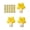 Creamy yellow, variant on lanema Set Of 3 Funny Star Themed Leakproof Cosmetic Bottles Ideal For Gym And Trips