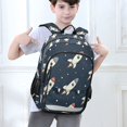 thumbnail image 6 of FORMRS School Backpack 17" Student Travel Bag with Laptop Compartment, Rocket Pattern, 6 of 7