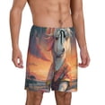 thumbnail image 2 of Kdxio Starry Sky Cute Horse Print Mens Sleep Shorts Bottoms Soft Comfy Pajama Wear Pants with Drawstring Pockets, 2 of 5