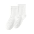 thumbnail image 3 of Dlentnea Boys Girls Solid Color Crew Socks Cotton Comfort Breathable Casual School Uniform Basic Sock, 3 of 6
