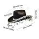 thumbnail image 3 of Sombrero vaquero del oeste para mujeres | Sombrero de fiesta de cinco puntas con flecos de cinco puntas - Sombrilla ligera | Circunferencia de 22,8 pulgadas | Navidad, festival, accesorio de, 3 of 6