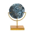 thumbnail image 5 of Creative Co-Op Decorative Agate Slice Accent on Metal Stand, Marbled Indigo (Each Will Vary), 5 of 17