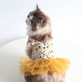 thumbnail image 5 of NIBOLOG Pet Dress Soft V Neck Shoulder Strap Sweet Puppy Cat Spring Summer Print Sling Skirt for Outdoor, 5 of 8