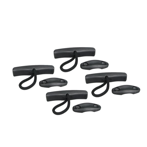 Pactrade Marine Boat Kayak Canoe 4Pcs Carrying Pull Toggle Handle w/4mm Cord Rope Accessories Plastic (2 Pairs)
