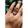 thumbnail image 2 of 14K Yellow Gold Plated 2Ct Marquise Cut Lab Created Emerald Enhancer Gard Ring Solid 925 Sterling Silver, 2 of 5