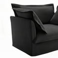thumbnail image 4 of Black Koala Armless Sofa - Elegant Design & Removable Covers, 4 of 15