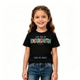 thumbnail image 4 of WEIGFI Toddler Kid Girls T-Shirts Short Sleeve Last Day Of Kindergarten Graphic Clothes Casual Crew Neck Fashion Summer Everyday Wear Cozy Party Tops,Black,8-9 Years, 4 of 4
