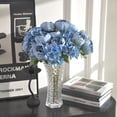 thumbnail image 4 of Wishtip Flores Artificiales De Peonía, 2 Paquetes De Peonías Falsas De Seda Sintética Con Ramos De Flores De Hortensias Para Decoración De Bodas, Hogar, Fiestas, Arreglos Florales, Centros De Mesa, Co, 4 of 5