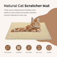 thumbnail image 2 of Alfombrilla rascadora Premium para Gatos  61 x 41 cm, 100% sisal de Fibra Natural con Borde de Yute, ultrarresistente, Almohadilla rascadora, Felpudo, Protege Muebles y alfombras, 2 of 8