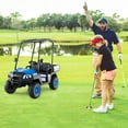 thumbnail image 2 of Infans 24V 7AH Kids Golf Cart 4WD 2 Seater Ride on Car w/ Sun Shade & Storage Trunk Navy, 2 of 7