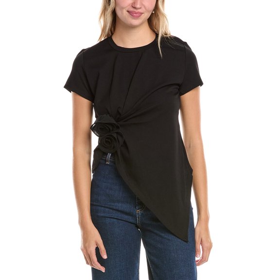 Gracia womens  Flower Top, s, Black