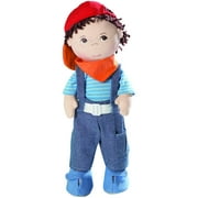 HABA Graham 12" Soft Boy Doll with Brown Hair, Brown Eyes Removable Clothing & Shoes for Ages 18 Months and Up