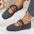 thumbnail image 5 of Ounisa Women Faux Suede Round Toe Mary Jane Flats Elastic Strap Solid Color Casual Slip On Ballet Flat Shoes for Daily Wear, 5 of 6