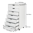 thumbnail image 3 of Office File Cabinets Wooden File Cabinets for Home Office Lateral File Cabinet Wood File Cabinet Mobile File Cabinet Mobile Storage Cabinet Filing Storage Drawer White/5 Drawer, 3 of 7
