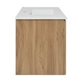 thumbnail image 4 of Classe 36" Wall-Mounted Bathroom Vanity in Oak, 4 of 15