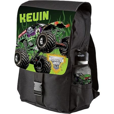 Personalized Monster Jam Grave Digger Black Youth (Best Camping Backpack For Youth)