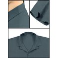 thumbnail image 4 of HAPPY BAY Men's Summer Button Down Short Sleeve Work Untucked Shirt Solid Casual Shirts for Men S Shadow_AA377, 4 of 5