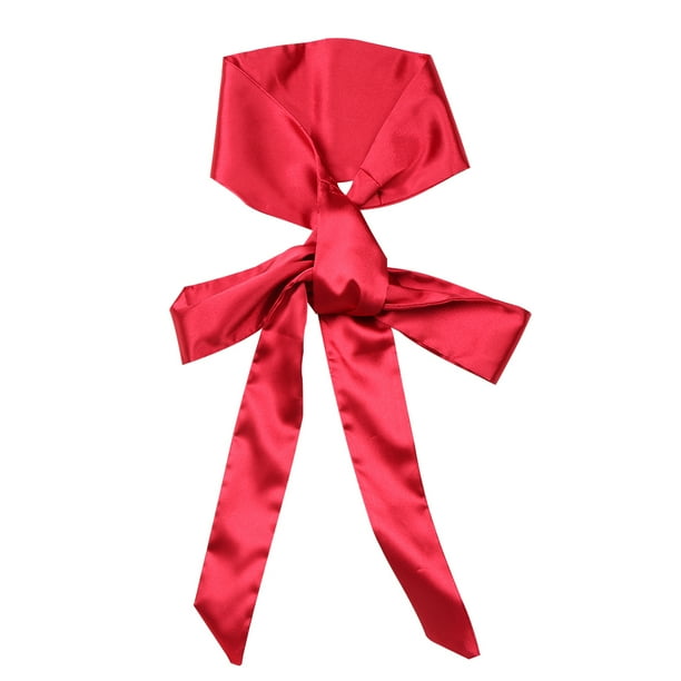 FELTECHELECTR Cinturón de seda con lazo para mujer, color liso, sencillo y clásico, con cinta de seda (rojo)