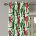 thumbnail image 3 of Ambesonne Bird Print Grommet Curtain, Exotic Parrots Jungle, 50"x72", Fern Green and Dark Pink, 3 of 5