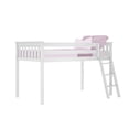 thumbnail image 3 of Max & Lily Twin Loft Bed, Solid Wood Loft Beds with Ladder for Kids, White, 3 of 12