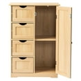 thumbnail image 5 of Ktaxon Wooden Bathroom Floor Cabinet, Side Storage Organizer with 4 Drawers, 1 Cupboard & 2-Shelves, Wood, 5 of 24