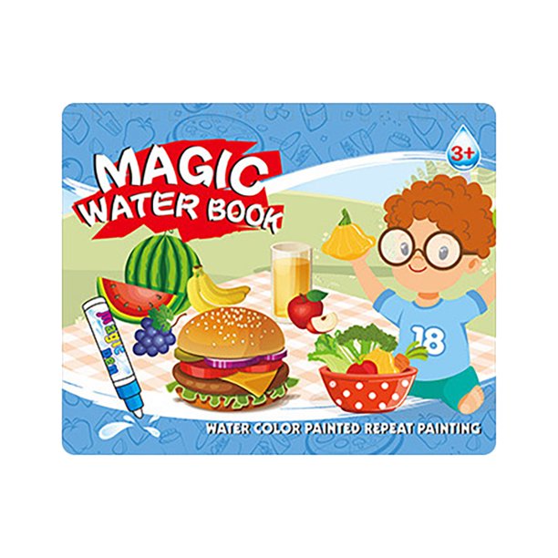 Libro de pintura de acuarela con garabato repetible para niños, juego de juguete con bolígrafo, juguete para regalo de dibujo de educación temprana para niños Wmkox8yii shdjk5547