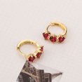 thumbnail image 3 of MasteelfCA 1Pair Women Large Zircon Earrings Simple Diamond Ear Rings Jewelry Gift Decor (Gold), 3 of 7