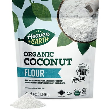 Heaven & Earth Organic Coconut Flour, 16oz | Gluten Free & Grain Free Flour | Keto Flour for Baking | Paleo Friendly | Low Carb Flour | Vegan