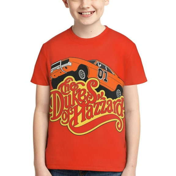 Kids Dukes Haz-zard TShirt Graphic Cartoon Tee Shirts Short Sleeve Summer Tops For Boys Girls Youth