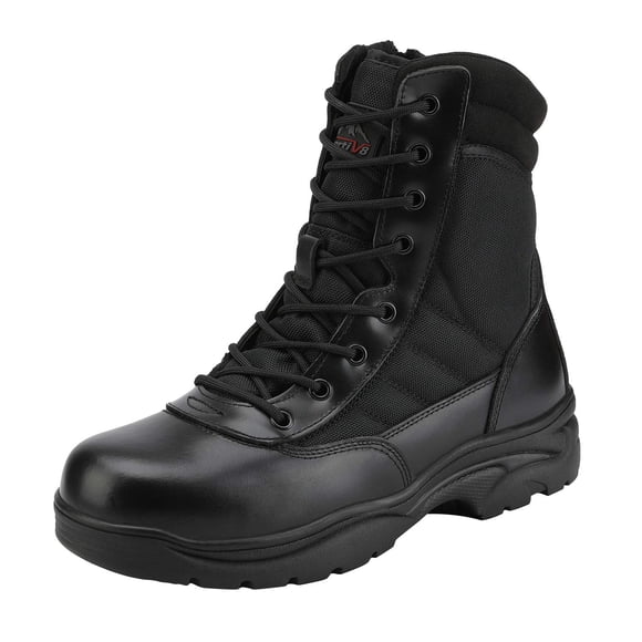 Botas tácticas de cuero para hombre NORTIV 8 con cremallera lateral 20 cm