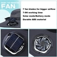 thumbnail image 3 of CAMOTUSE Wide Brim Outdoor Fishing Hat with 2 Solar Fan Bucket Cap UV Protection Unisex, 3 of 7