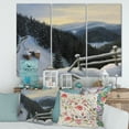 thumbnail image 2 of Designart ' View On Snowy Mountain Tops At Evening Glow ' Traditional Canvas Wall Art Print, 2 of 3