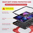 thumbnail image 5 of XYX Case for iPad Air 11 (2025)/iPad Air 11 (2024)/iPad Pro 11 inch (2022/2021/2020/2018) with 360 Degree Rotating, Hand Strap, Shoulder Strap, Red, 5 of 7