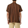 thumbnail image 3 of Lars Amadeus Men's Summer Striped Short Sleeves Beach Hawaiian Shirt, 3 of 6