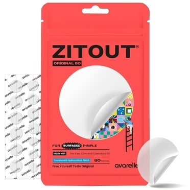 Avarelle Cosmetics ZITOUT Original Hydrocolloid Pimple Patch, 80 ct