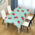 thumbnail image 4 of Yayeee Tablecloths 54" x 54" Rectangle Wrinkle Resistant Party Table Cover, Green Strawberry, 4 of 8