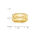 thumbnail image 3 of Auriga 10k Yellow Gold 8mm Double Milgrain Comfort Fit Wedding Band for Women Size- 6, 3 of 5