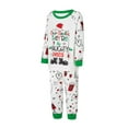 thumbnail image 5 of Elippeo Christmas Pajamas for Family Long Sleeve Cartoon Letter Print Tops + Pants Set Winter Loungewear, 5 of 10