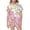 Pink, variant on Big Summer Outfits For Girls Two Piece Short Sleeve Children Graphic Print Button Shirt Shorts Clothing Sets Size 10-11T