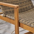 thumbnail image 6 of Noble House Camdyn Multiple Positions Acacia wood Outdoor Chaise Lounge - Set of 2 - Brown, 6 of 7