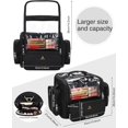 thumbnail image 3 of Makeup Brush Bag, Clear Makeup Brush Holder with Lid,  Capacity Travel  Bag Makeup Artist  Haves, Black Makeup Case, Make Up Organizers and Storage, with Adjustable Dividers, 3 of 6