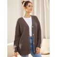 thumbnail image 3 of Women's Cardigan 2023 Open Front Oversized Button Lightweight Sweaters V Neck Loose Cardigans Knit Outwear, 3 of 5