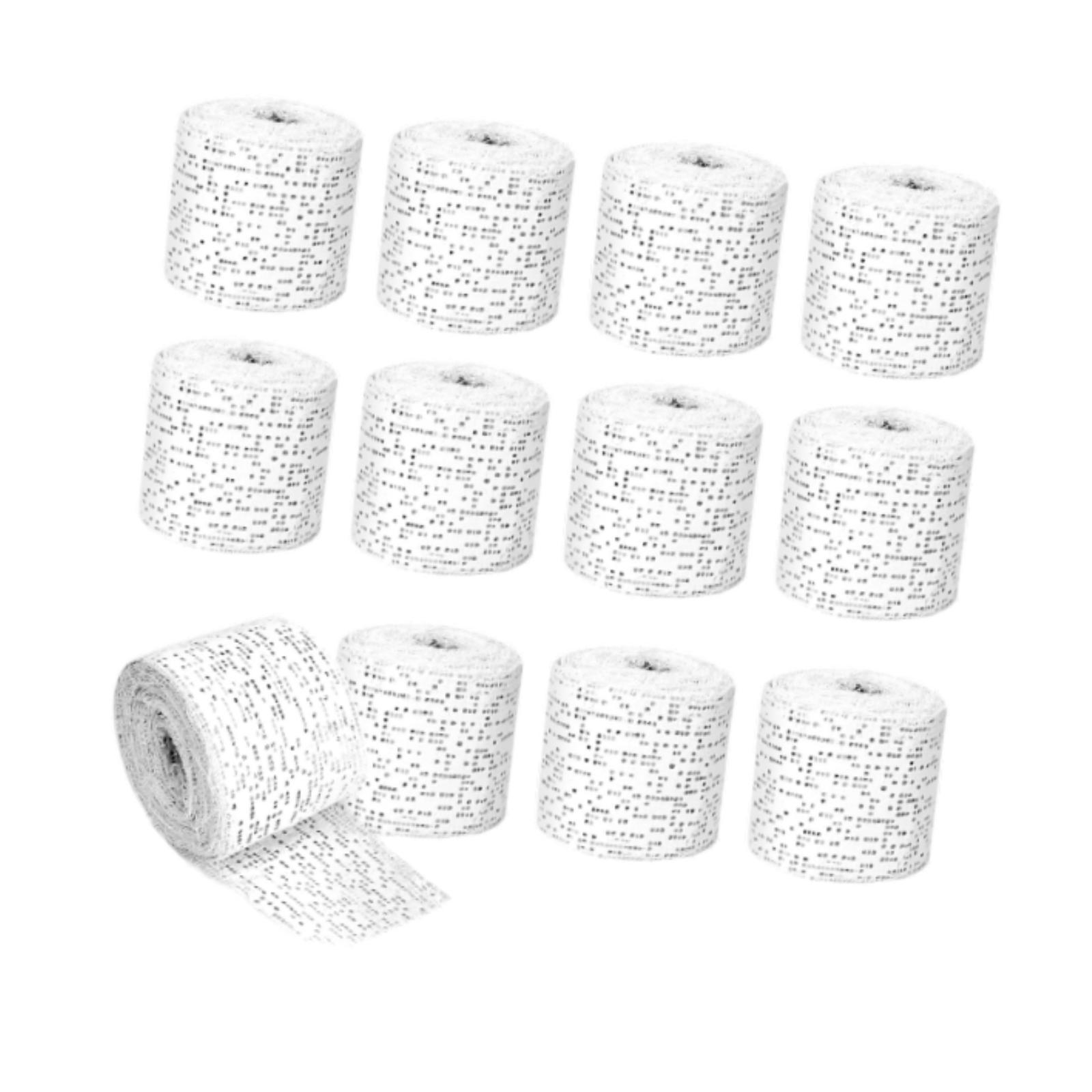 12 Pack Plaster Cloth Gauze Bandages Rolls Wrap Fast Setting Material for Art Craft Mask Making