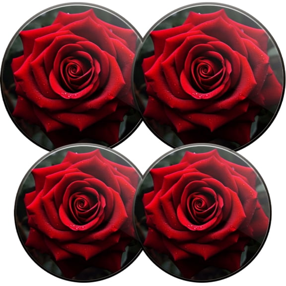 Gas Stove Burner Cover,Electric Stove Top Protector,Easy to Clean,Red Rose with Dew Drops