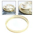 thumbnail image 6 of Decorative Tray, Gold Mirror Tray for Jewelry, Jewelry Tray Organizer Makeup Tray for Vanity, Dresser - 25cm, 6 of 9