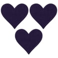 thumbnail image 1 of Parche de hierro en forma de corazón Uxcell para ropa, regalos de embalaje, textiles para el hogar, azul marino, 3 piezas, 1 of 7