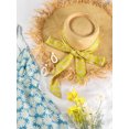thumbnail image 3 of INSPIRE CHIC Women Ribbon Neckerchief Heart Pattern Narrow Hair Wrist Scarf Handle Wrap Yellow Leaf L, 3 of 6